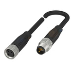 BALLUFF Straight Female M8 to Straight Male M8 Sensor Actuator Cable, 2.5m