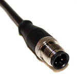 Mueller Electric Straight Male M12 to Unterminated Sensor Actuator Cable, 10m