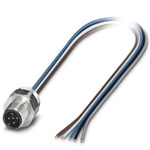 Phoenix Contact Straight Male M12 to Male Unterminated Sensor Actuator Cable, 500mm