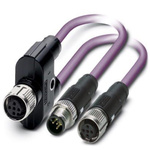Phoenix Contact Straight Female M12 to Straight Female M12 Bus Cable, 5m