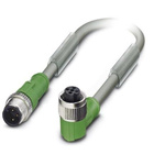 Phoenix Contact Straight Male M12 to Female M12 Sensor Actuator Cable, 300mm
