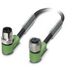 Phoenix Contact Right Angle Male M12 to Female M12 Sensor Actuator Cable, 2m