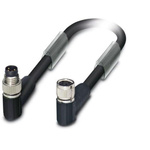 Phoenix Contact Right Angle Male M8 to Female M8 Bus Cable, 10m