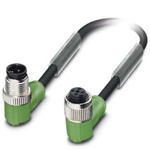 Phoenix Contact Male M12 to Right Angle Female M12 Sensor Actuator Cable, 300mm
