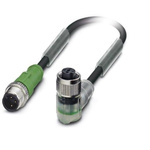 Phoenix Contact Male M12 to Female M12 Sensor Actuator Cable, 5m