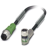 Phoenix Contact Male M12 to Right Angle Female M8 Sensor Actuator Cable, 1m