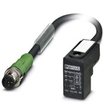 Phoenix Contact Straight Male M12 to DIN 43650 Form C Sensor Actuator Cable, 600mm