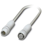 Phoenix Contact Straight Male M12 to Straight Female M12 Sensor Actuator Cable, 600mm
