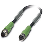 Phoenix Contact Straight Male M8 to Female M8 Sensor Actuator Cable, 600mm