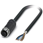 Phoenix Contact Straight Female M12 to Unterminated Sensor Actuator Cable, 5m