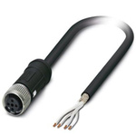 Phoenix Contact Straight Female M12 to Sensor Actuator Cable, 10m