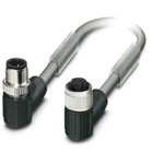 Phoenix Contact Right Angle Male M12 to Female M12 Bus Cable, 15m