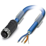 Phoenix Contact Straight Female M12 to Unterminated Bus Cable, 10m