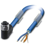 Phoenix Contact Right Angle Female M12 to Unterminated Bus Cable, 10m