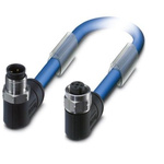 Phoenix Contact Right Angle Male M12 to Female M12 Bus Cable, 1m