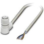 Phoenix Contact Right Angle Female 5 way M12 to Unterminated Sensor Actuator Cable, 5m