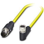Phoenix Contact Right Angle Female 3 way M8 to Straight Male 3 way M12 Sensor Actuator Cable, 500mm