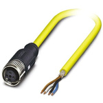 Phoenix Contact Straight Female 4 way M12 to Unterminated Sensor Actuator Cable, 5m