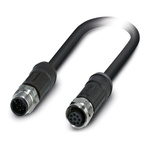 Phoenix Contact Straight Male 8 way M12 to Straight Female 8 way M12 Sensor Actuator Cable, 2m