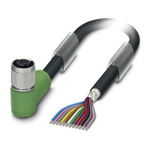 Phoenix Contact Female 12 way M12 to Sensor Actuator Cable, 1.5m