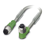 Phoenix Contact Male 3 way M12 to Female 3 way M12 Sensor Actuator Cable, 3m