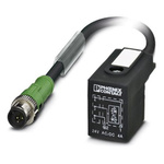 Phoenix Contact Male 3 way M12 to 3 way DIN 43650 Form B Sensor Actuator Cable, 1.5m