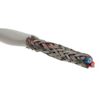 TE Connectivity Twisted Pair Data Cable, 1 Pairs, 0.6 mm², 2 Cores, 20 AWG, Screened, 100m, White Sheath