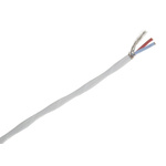 RS PRO Multicore Data Cable, 1 Pairs, 0.33 mm², 2 Cores, 22 AWG, 100m, White Sheath