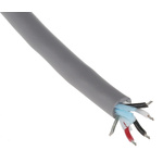 Alpha Wire Twisted Pair Data Cable, 2 Pairs, 0.23 mm², 4 Cores, 24 AWG, Screened, 30m, Grey Sheath