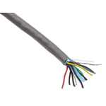 Alpha Wire Twisted Pair Data Cable, 5 Pairs, 0.23 mm², 10 Cores, 24 AWG, Screened, 30m, Grey Sheath