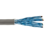 Alpha Wire Twisted Pair Data Cable, 6 Pairs, 0.35 mm², 12 Cores, 22 AWG, Screened, 30m, Grey Sheath