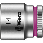 Wera 14mm Hex Socket With 1/4 in Drive , Length 23 mm