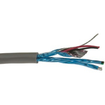 Alpha Wire Twisted Pair Data Cable, 3 Pairs, 0.35 mm², 6 Cores, 22 AWG, Screened, 304m, Grey Sheath