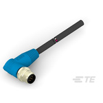 TE Connectivity Right Angle Male 8 way M12 to Unterminated Sensor Actuator Cable, 500mm