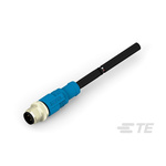 TE Connectivity Straight Male 5 way M12 to Unterminated Sensor Actuator Cable, 3m