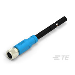 TE Connectivity Straight Female 4 way M8 to Unterminated Sensor Actuator Cable, 5m