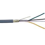 RS PRO Data Cable, 0.14 mm², 4 Cores, 26 AWG, Screened, 100m, Grey Sheath