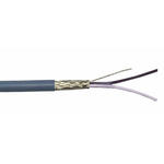 RS PRO Data Cable, 0.25 mm², 2 Cores, 23 AWG, Screened, 100m, Grey Sheath