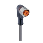 Lumberg Automation Right Angle Female 4 way M12 to Unterminated Sensor Actuator Cable, 10m
