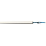 RS PRO Twisted Pair Data Cable, 1 Pairs, 0.34 mm², 2 Cores, 22 AWG, Screened, 100m, White Sheath
