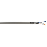 RS PRO Twisted Pair Data Cable, 2 Pairs, 0.22 mm², 4 Cores, 24 AWG, Screened, 100m, Grey Sheath