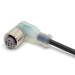 Omron Right Angle Female 4 way M12 to Unterminated Sensor Actuator Cable, 5m