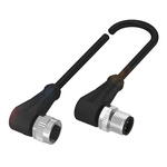 BALLUFF Right Angle Female M12 to Right Angle Male M12 Sensor Actuator Cable, 600mm