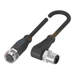 BALLUFF Straight Female M12 to Right Angle Male M12 Sensor Actuator Cable, 10m