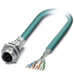 Phoenix Contact Straight Female 8 way M12 to Unterminated Cable, 500mm