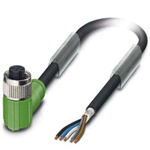 Phoenix Contact Right Angle Female M12 to Sensor Actuator Cable, 3m