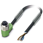 Phoenix Contact Right Angle Female M12 to Sensor Actuator Cable, 5m