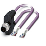 Phoenix Contact Straight Male M12 to Bus Cable, 2m
