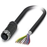 Phoenix Contact Straight Female M12 to Unterminated Sensor Actuator Cable, 2m