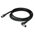 Wago Straight Female 5 way M12 to Right Angle Male 5 way M12 Actuator/Sensor Cable, 2m